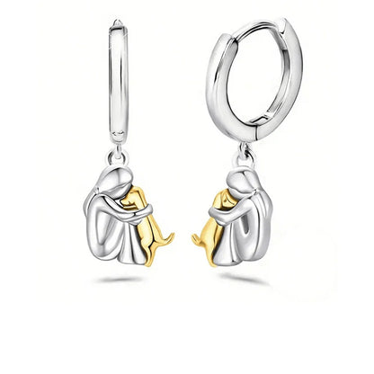 Wynter - Hug pendant with matching earrings | Silver and Gold